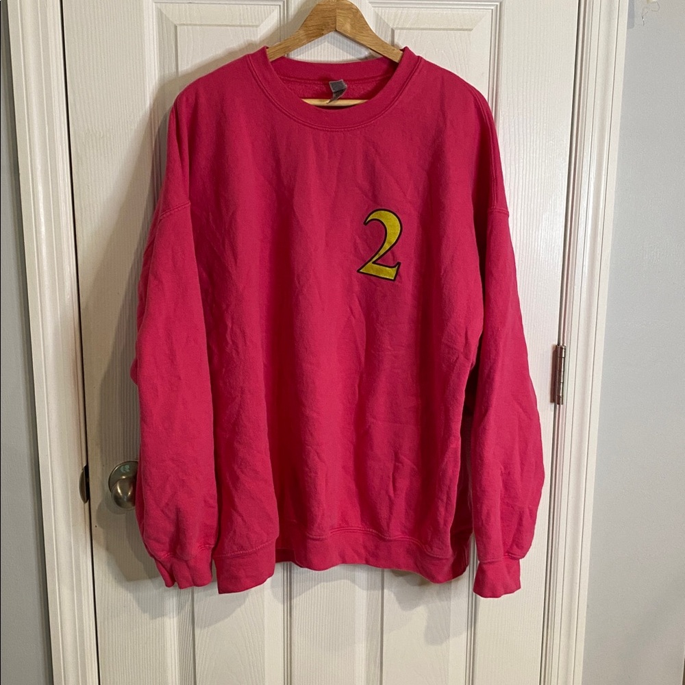 Gildan - Supermarket Sweep Pink Sweatshirt Team 2 Costume - Mens size 2XL